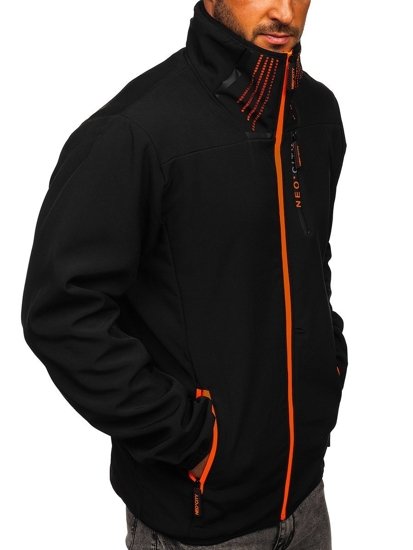 Geacă bărbați softshell neagră Bolf KS2185