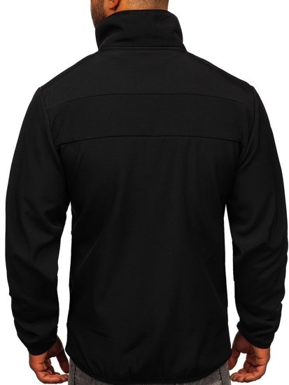 Geacă bărbați softshell neagră Bolf KS2185