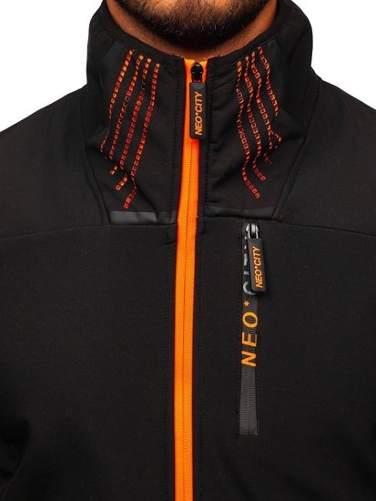 Geacă bărbați softshell neagră Bolf KS2185