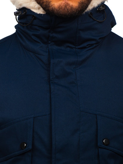 Geacă bleumarin parka de iarnă Bolf M115