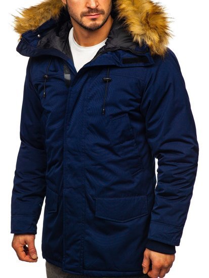 Geacă de iarnă parka alaska bleumarin Bolf HZ8109