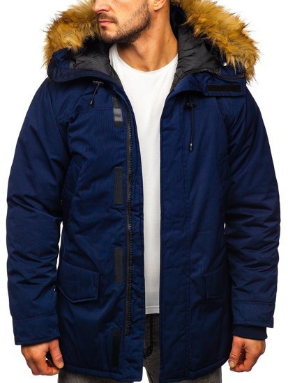 Geacă de iarnă parka alaska bleumarin Bolf HZ8109