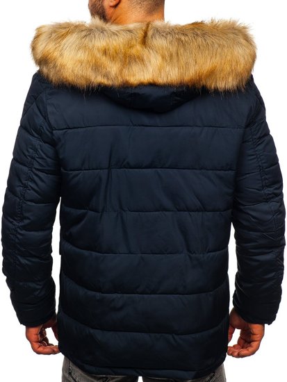 Geacă de iarnă parka alaska bleumarin Bolf JK361