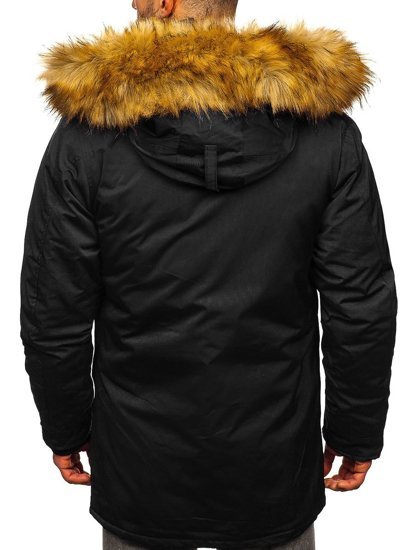 Geacă de iarnă parka alaska neagră Bolf HZ8109