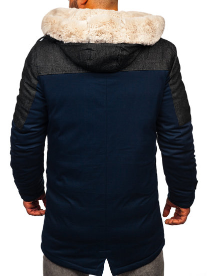 Geacă de iarnă parka bleumarin Bolf 22M116