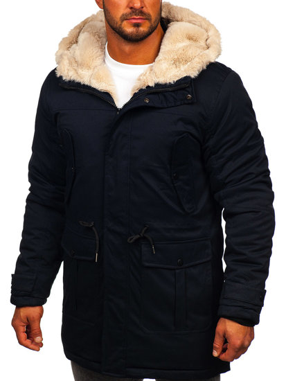 Geacă de iarnă parka bleumarin Bolf  22M317