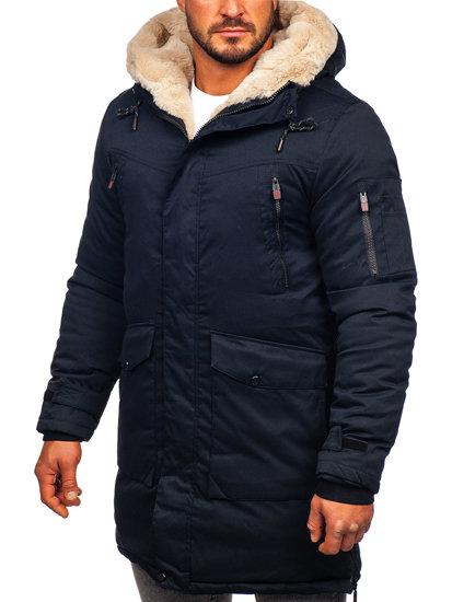 Geacă de iarnă parka bleumarin Bolf 22M50