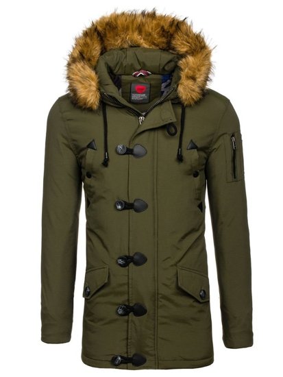 Geacă de iarnă parka verde Bolf 1888