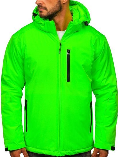 Geacă de iarnă sport verde-neon Bolf HH011