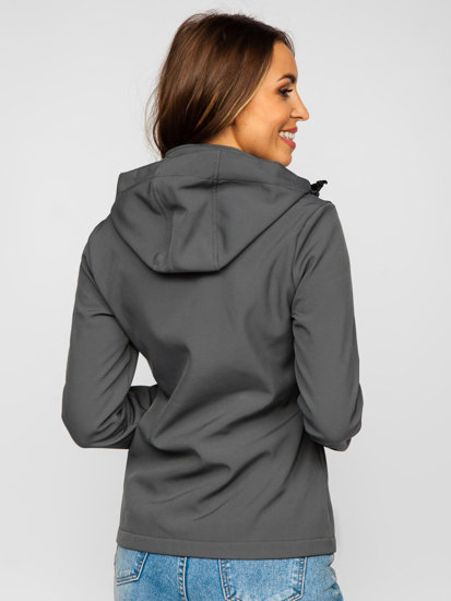 Geacă gri-închis softshell dame Bolf HH018