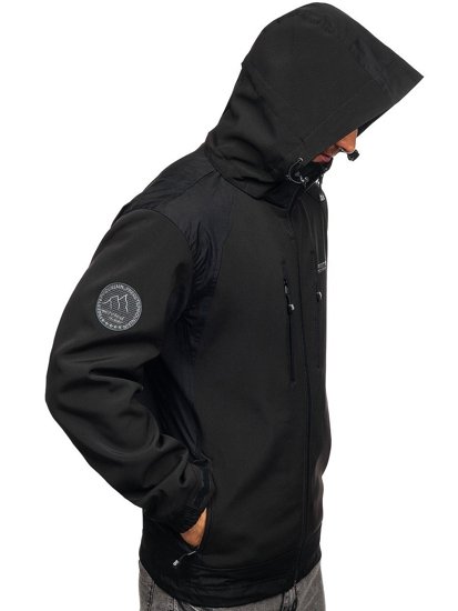 Geacă softshell bărbați neagră Bolf P195