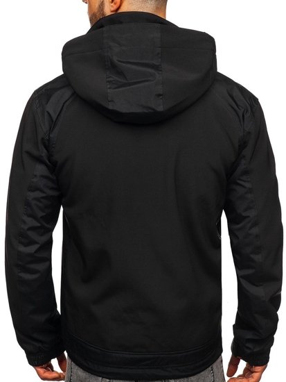 Geacă softshell bărbați neagră Bolf P195