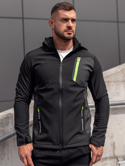 Geacă softshell neagră Bolf HM188