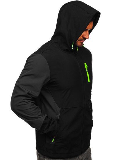 Geacă softshell neagră Bolf HSS039