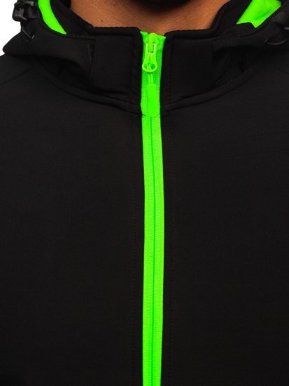 Geacă softshell neagră-verde Bolf HH017