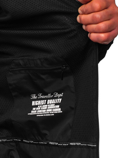 Geacă softshell negru-argintiu Bolf WX086