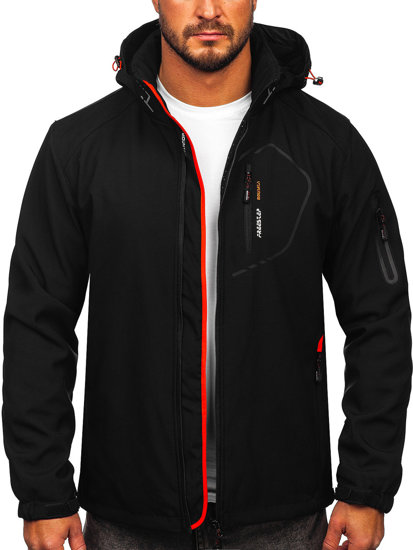 Geacă softshell negru-portocaliu Bolf WX088A