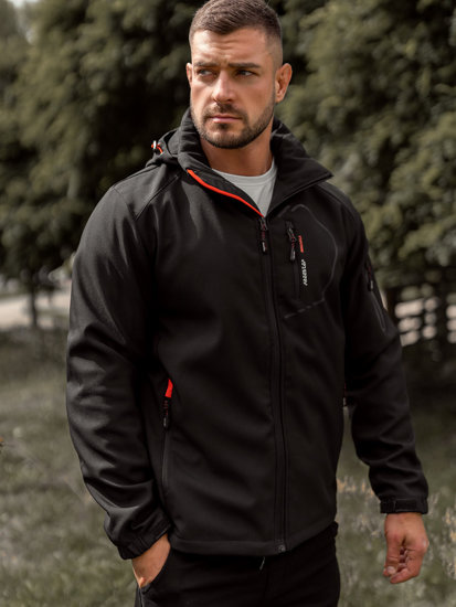 Geacă softshell negru-portocaliu Bolf WX088A