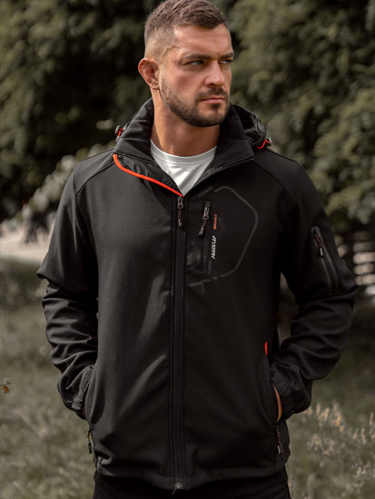 Geacă softshell negru-portocaliu Bolf WX088A