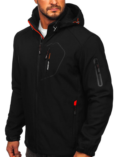 Geacă softshell negru-portocaliu Bolf WX088A