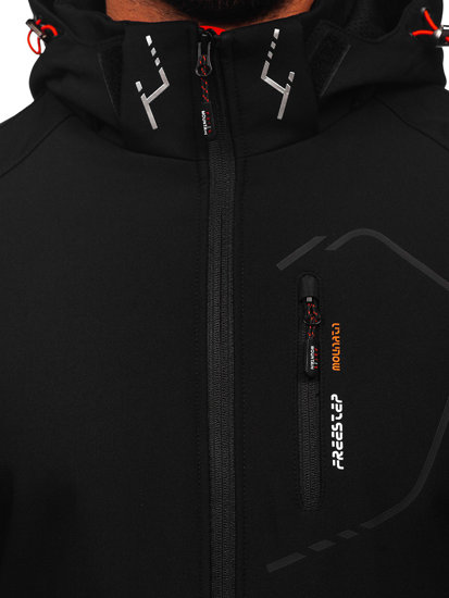 Geacă softshell negru-portocaliu Bolf WX088A