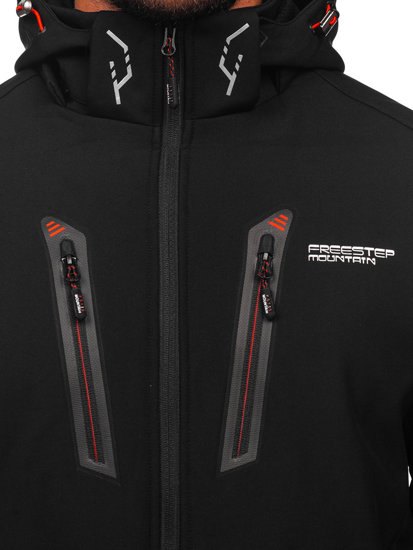 Geacă softshell negru-roșu Bolf WX086A