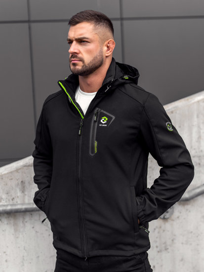 Geacă softshell negru-verde Bolf WX085