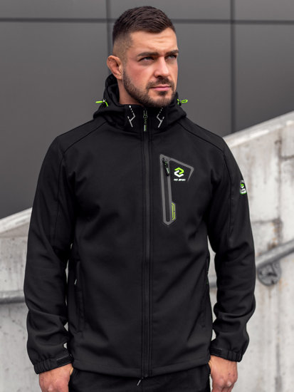 Geacă softshell negru-verde Bolf WX085