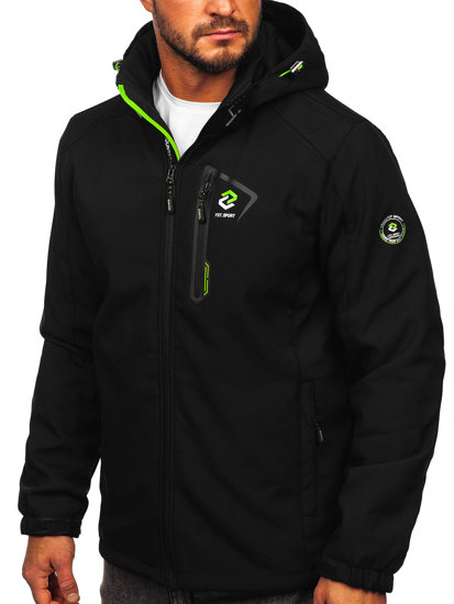 Geacă softshell negru-verde Bolf WX085