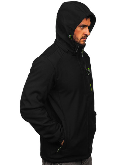 Geacă softshell negru-verde Bolf WX085