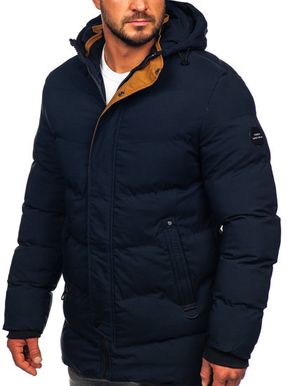 Geci de iarnă parka bleumarin Bolf 7330