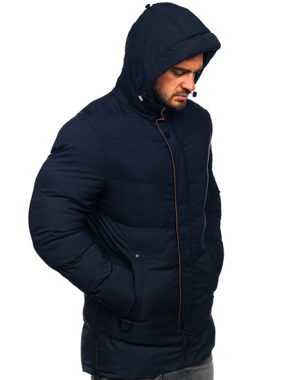 Geci de iarnă parka bleumarin Bolf 7330