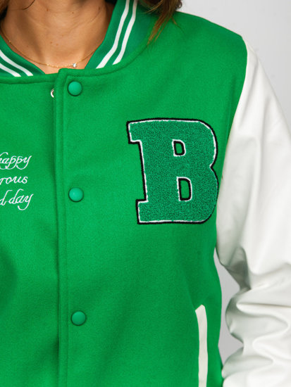 Jachetă verde baseball bomber dame Bolf 16M9067