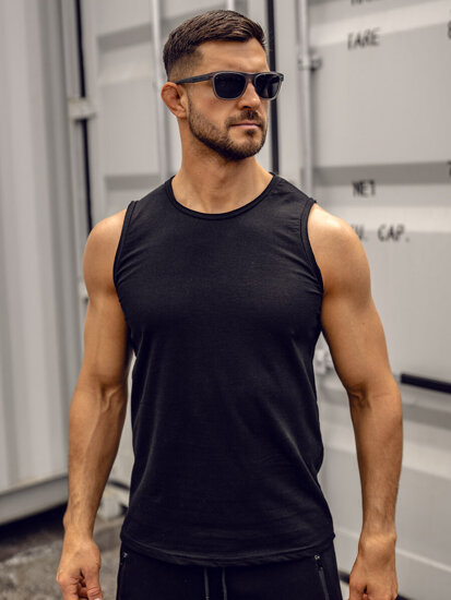 Maiou tank top negru Bolf 1205