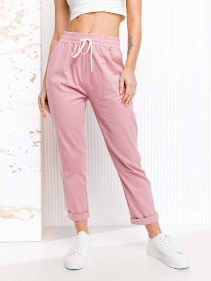 Pantaloni albi dame Bolf W7832