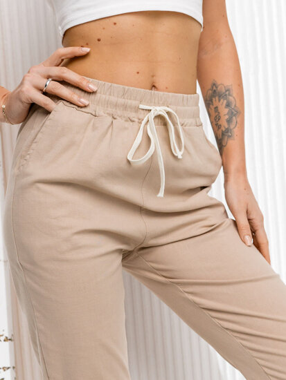 Pantaloni bej dame Bolf W7832