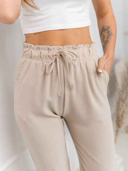 Pantaloni bej dame Bolf W7921