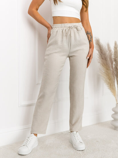 Pantaloni bej dame Bolf W7965