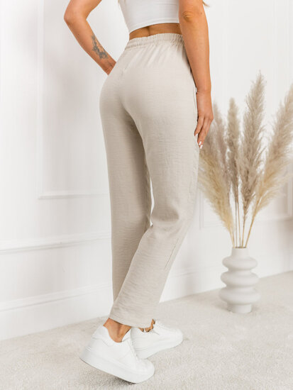 Pantaloni bej dame Bolf W7965