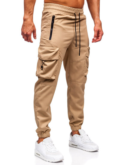 Pantaloni cargo bej Pantaloni de jogging pentru bărbați de la Bolf HSS299