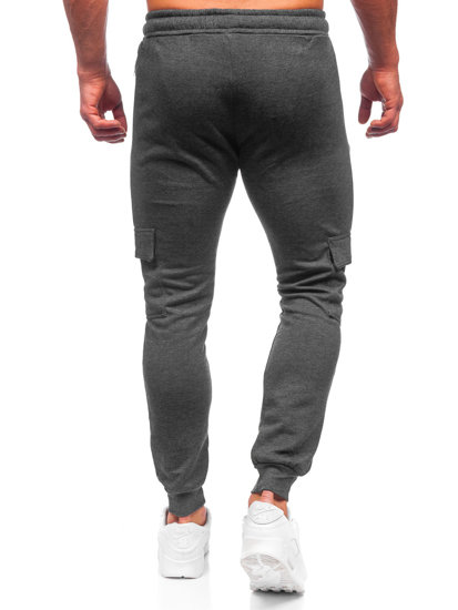 Pantaloni cargo din grafit, pantaloni de jogging pentru bărbați, pantaloni de trening de la Bolf HW2176