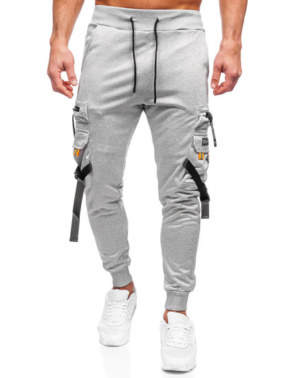 Pantaloni cargo gri pantaloni de jogging pentru bărbați Bolf HS7162