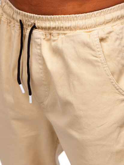 Pantaloni cargo joggers bej  Bolf 001