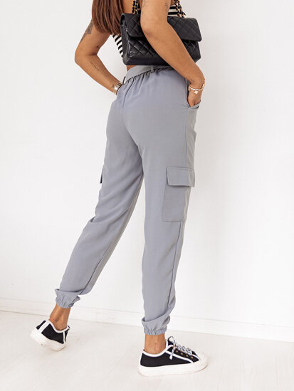 Pantaloni cargo joggers gri dame Bolf 8266