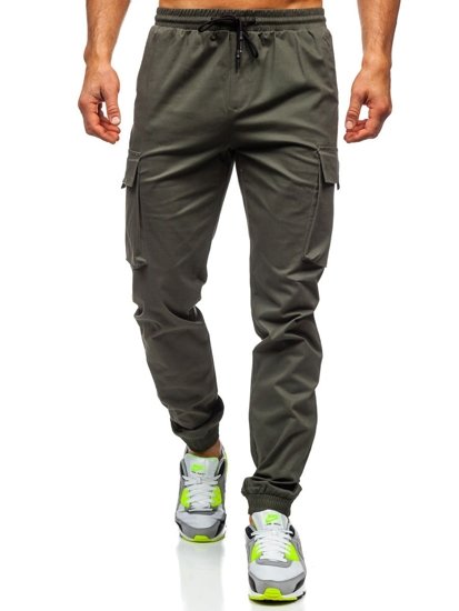 Pantaloni cargo joggers kaki bărbați Bolf 701