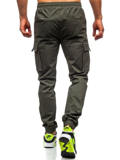 Pantaloni cargo joggers kaki bărbați Bolf 701