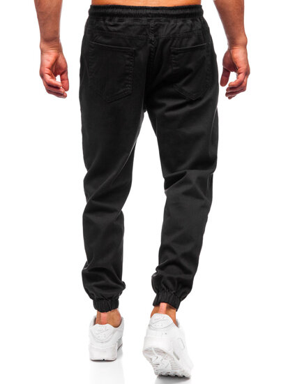 Pantaloni cargo joggers negri Bolf 001