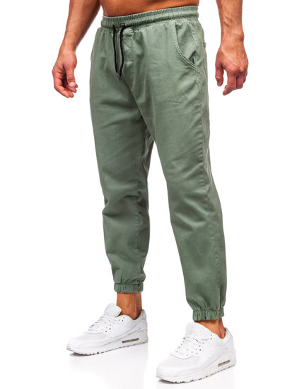 Pantaloni cargo joggers verzi Bolf 001