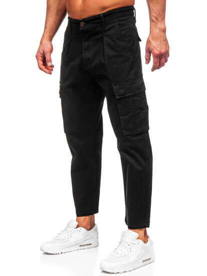 Pantaloni cargo negri Bolf 77323