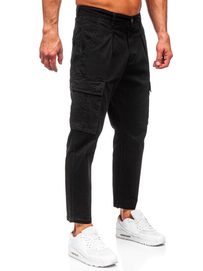 Pantaloni cargo negri Bolf 77323